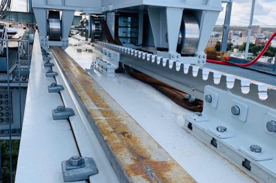 Rolland Garros Stadium Moving roof on rails