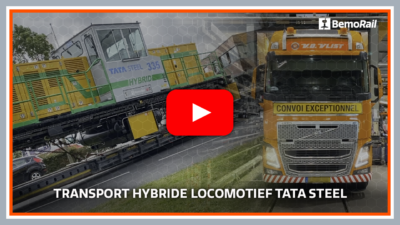 Transport hybride locomotief naar Tata Steel